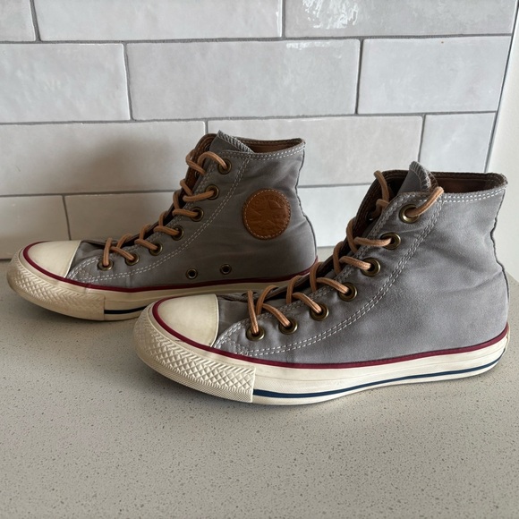 Converse Chuck Taylor Lux Peached Canvas SOFT All Star Sneaker womens Sz 6 grey - Picture 2 of 7